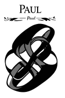 infinity sign representing your love with name Paul tattoo design idea