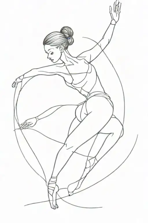 dancer gracefully balancing tattoo design idea