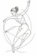 dancer gracefully balancing tattoo design idea