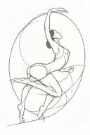 dancer gracefully balancing tattoo design idea