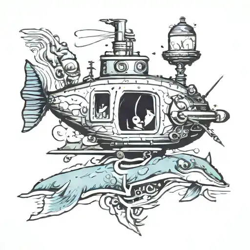 Submarine buggieman tattoo design idea