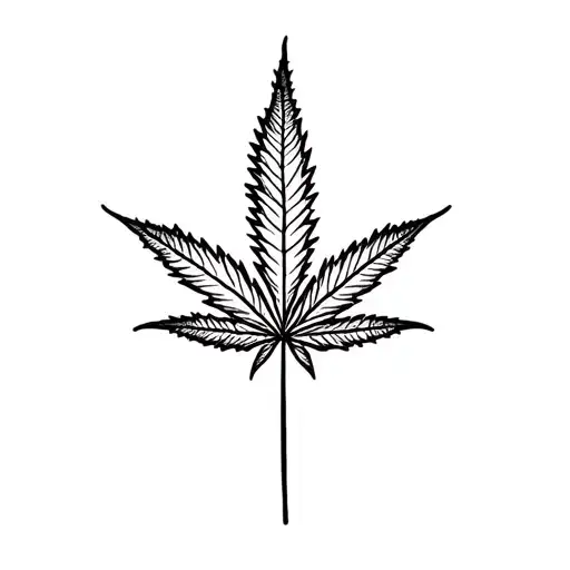 Pot Leaf tattoo design idea