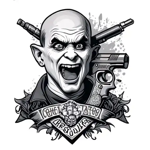 Casper gangster tattoo design idea