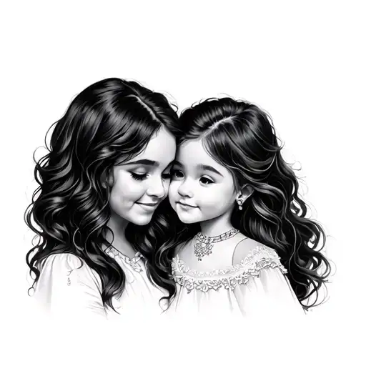 Aunt And Niece tattoo design idea