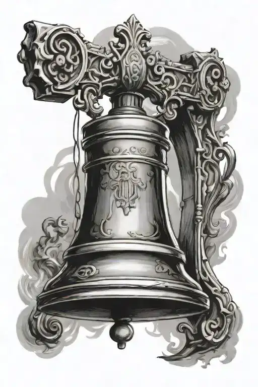 Church bell tattoo design idea