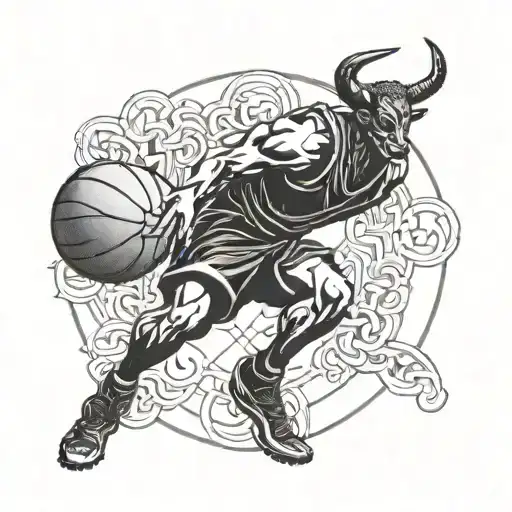 ayan,Taurus, basketball tattoo design idea