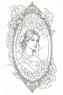 broken mirror tattoo design idea