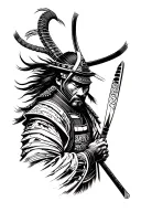 samurai warrior tattoo design idea