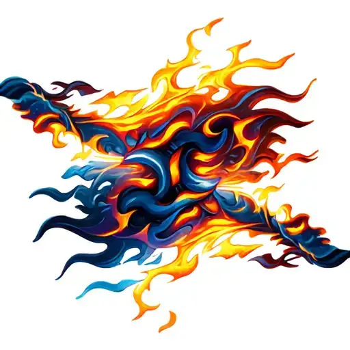 Dabi flames left arm tattoo design idea