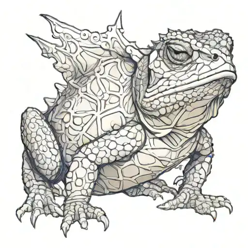 Horned  Toad tattoo design idea