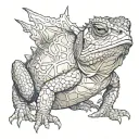Horned  Toad tattoo design idea