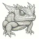 Horned  Toad tattoo design idea