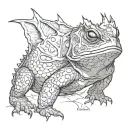 Horned  Toad tattoo design idea