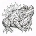 Horned  Toad tattoo design idea