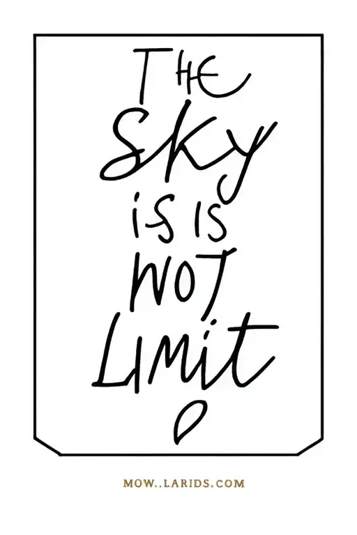 "The sky is not my limit" Lion head tattoo design idea