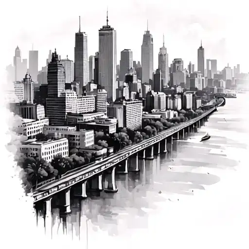 Philly Skyline tattoo design idea