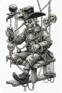marionette puppet master with strings tattoo design idea