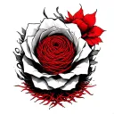 Red String tattoo design idea