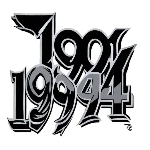 "1994" wording '1994' tattoo design idea