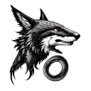 chacal eagle shark wolf snake fox tattoo design idea