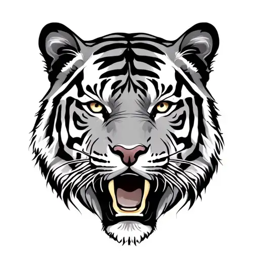 tiger frames a counter tattoo design idea