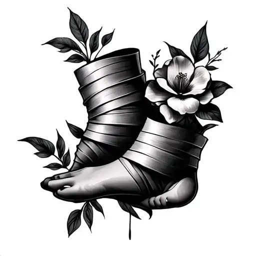 Wrap Around Ankle tattoo design idea