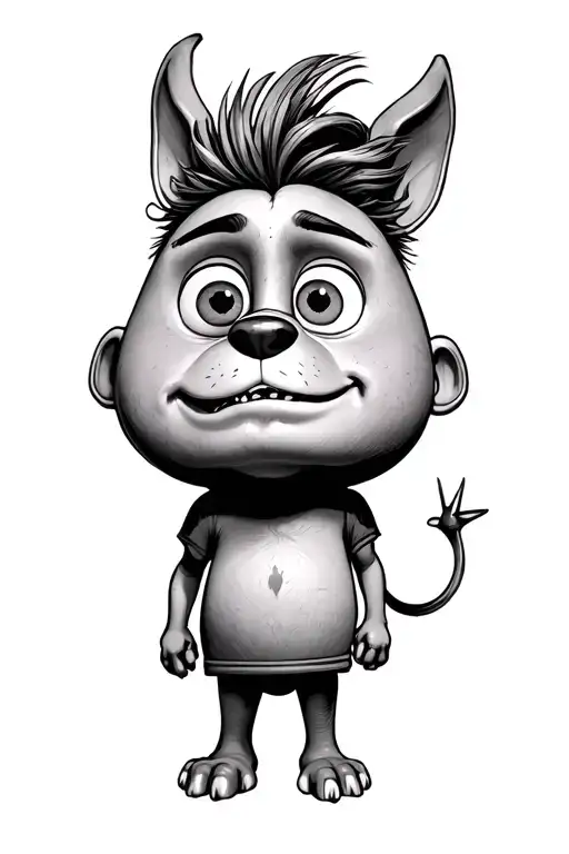 90 BABY with courage the cowardly dog jimmy neutron rocket power kids Arthur the aardvark and wishbone the dog  tattoo design idea