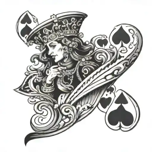 BBC only Queen of spades tattoo design idea