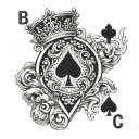 BBC only Queen of spades tattoo design idea