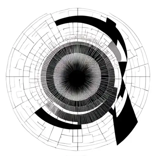 Shadow Self in the sense of carl jungs archetypes in fractal shapes and infinite fibonacci sacred geometry tattoo design idea