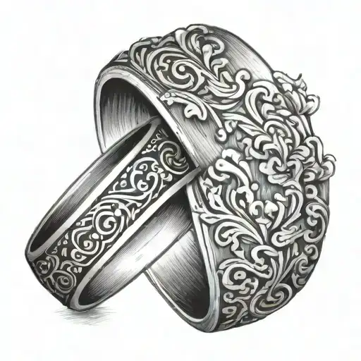 wedding band ring finger tattoo tattoo design idea