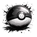 Pokeball black and white as part of a semicolon tattoo design idea