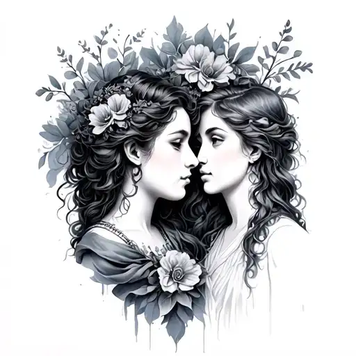 Eurydice And Orpheus tattoo design idea
