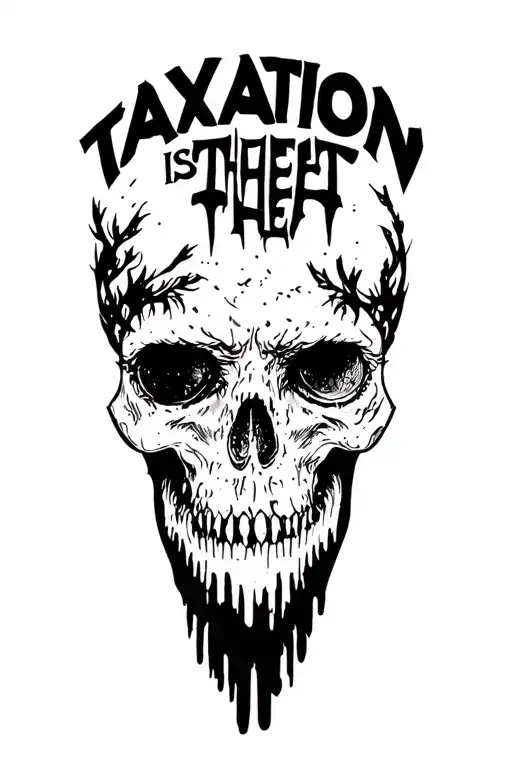"Taxation is theft" Nordic tattoo design idea