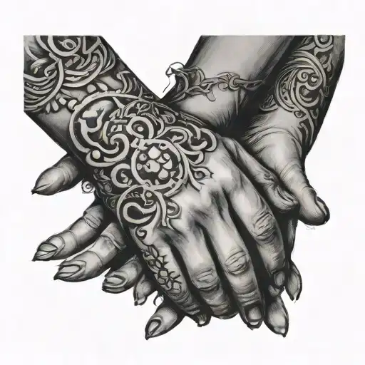 hand holding throat tattoo tattoo design idea