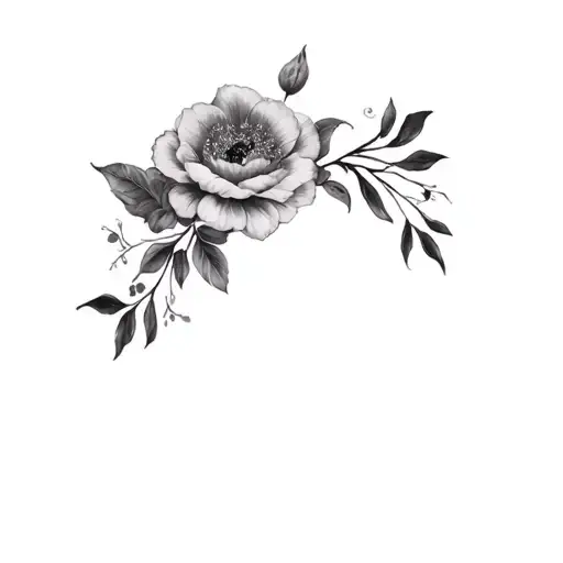 Coverup Floral tattoo design idea