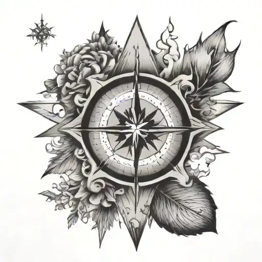 true north is absolute zero tattoo design idea