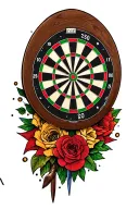 dart board tattoo design idea