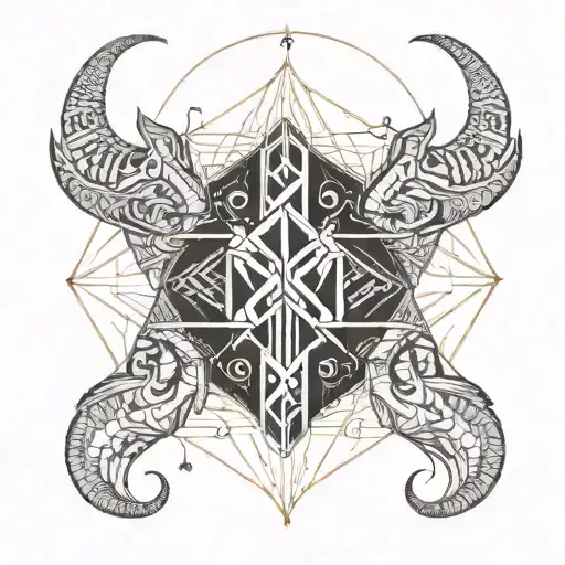 Aquarius Scorpio taurus zodiac sign tattoo design idea