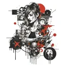 the one who carries light within herself inside tattoo design idea