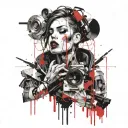 the one who carries light within herself inside tattoo design idea