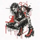 the one who carries light within herself inside tattoo design idea