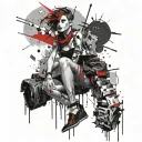 the one who carries light within herself inside tattoo design idea