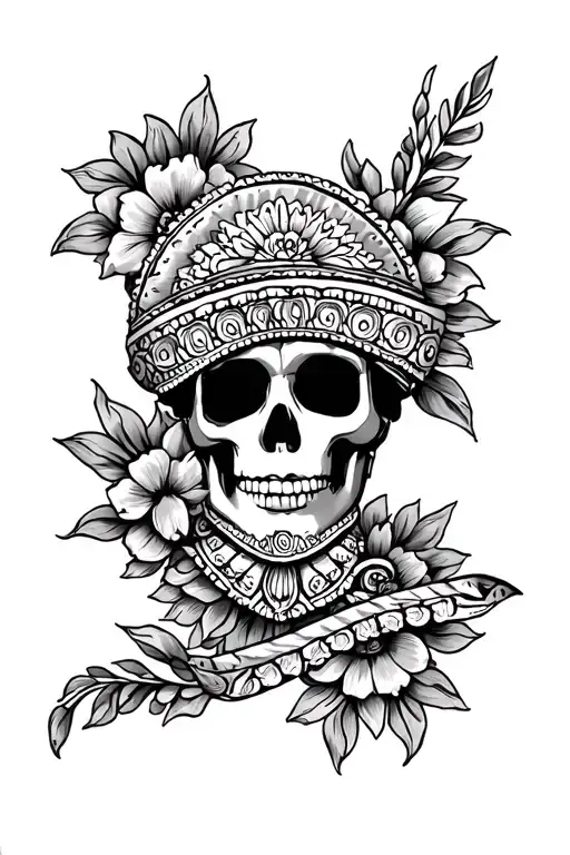 mexican American traditional style tattoo tattoo design idea