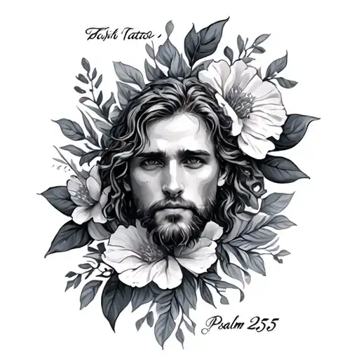 Psalm 25:5 tattoo design idea