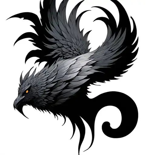 Phoenix Semicolon tattoo design idea