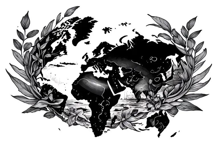 the world is mine tattoo design idea