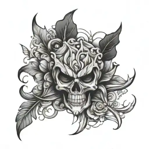 Blackout tattoo design idea