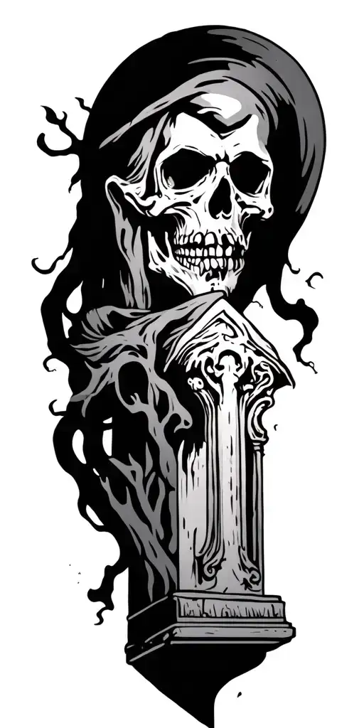 Graveyard tattoo design idea
