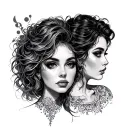 Lesbian tattoo design idea